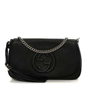 Gucci Pebbled Calfskin Medium Soho Flap #253707G10B